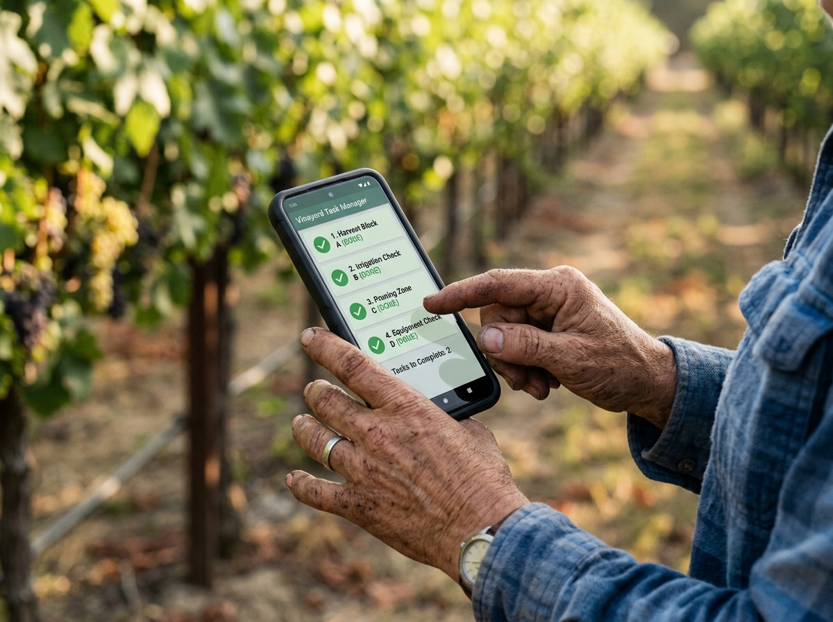 Utilisation de VitiTrack dans les vignes